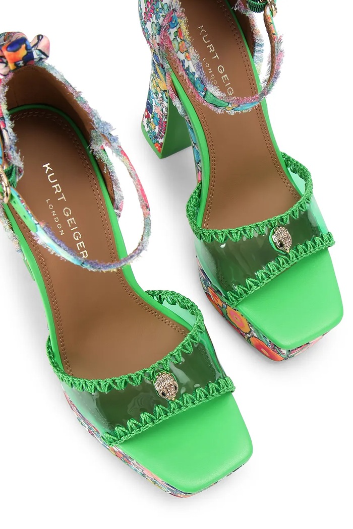 Kurt Geiger London sandały na słupku Vinyl Tie Platform 5867869080 multicolor AW26