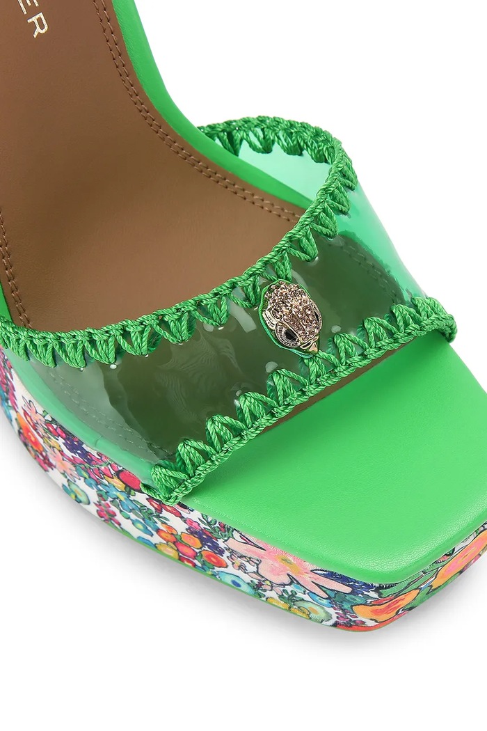 Obuwie Kurt Geiger London sandały na słupku Vinyl Tie Platform 5867869080 multicolor