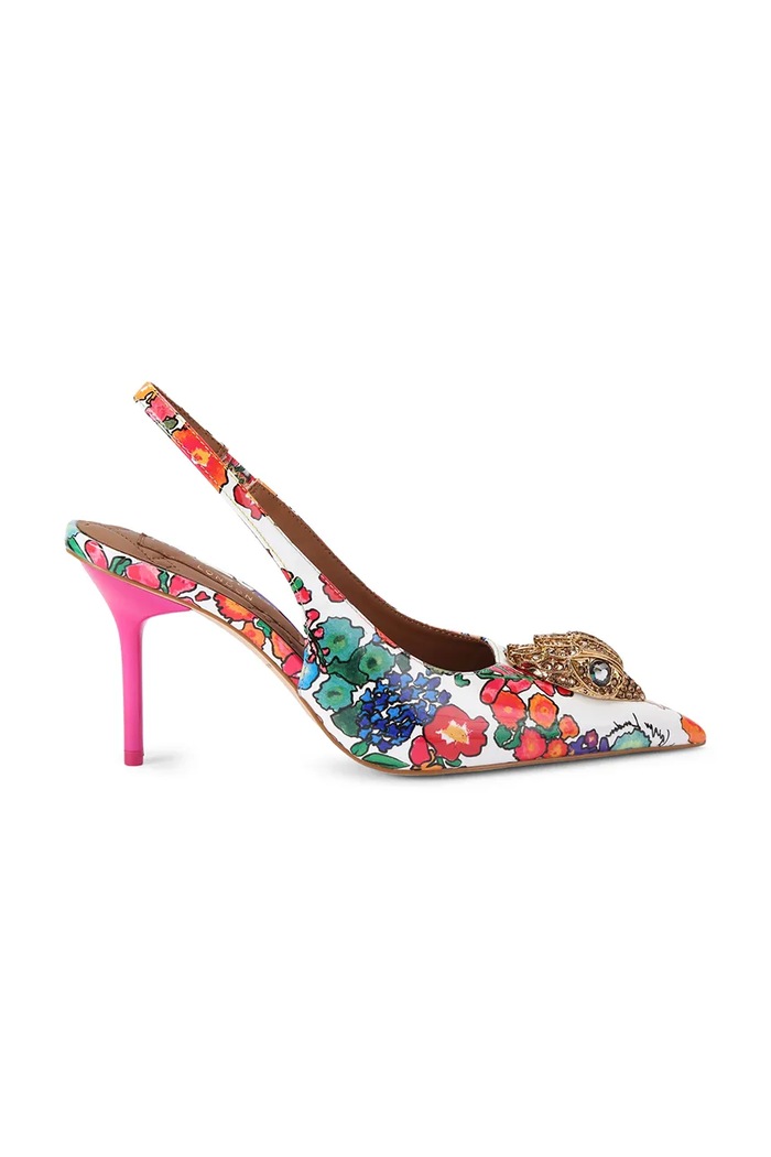 Kurt Geiger London szpilki skórzane Large Eagle Sling multicolor 5386419309
