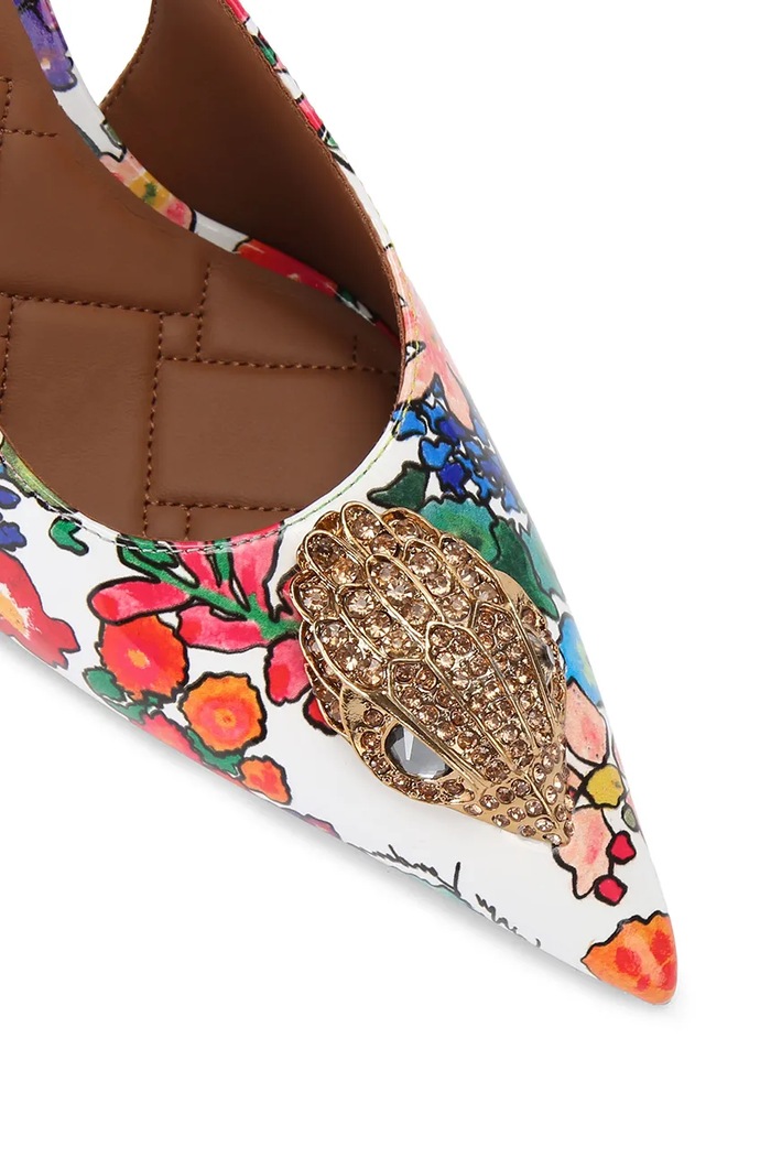 Kurt Geiger London szpilki skórzane Large Eagle Sling multicolor 5386419309