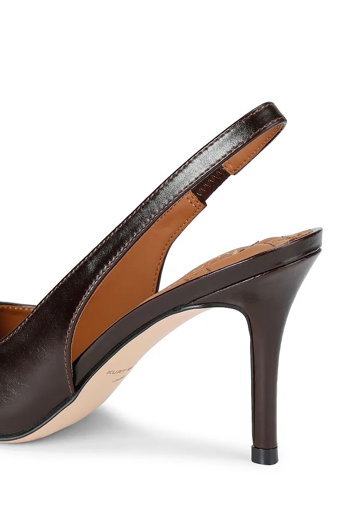 Obuwie Kurt Geiger London szpilki skórzane Belgravia High Sling Brown 3422839109 czarny