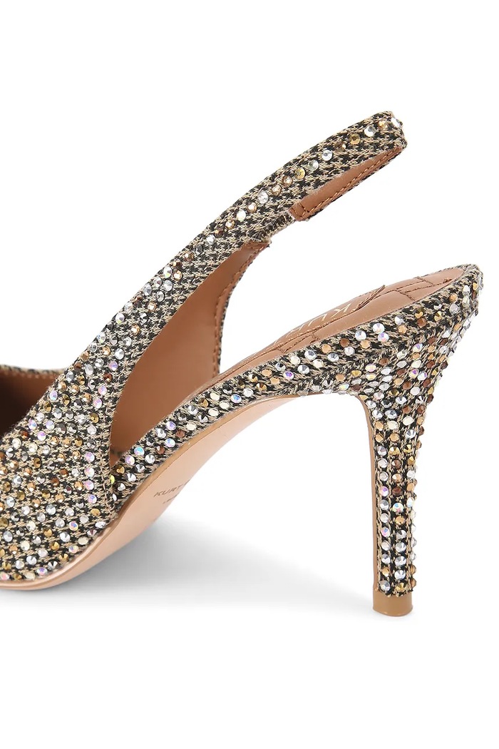 Obuwie Kurt Geiger London szpilki Belgravia High Sling Beige Comb 3422843609 beżowy