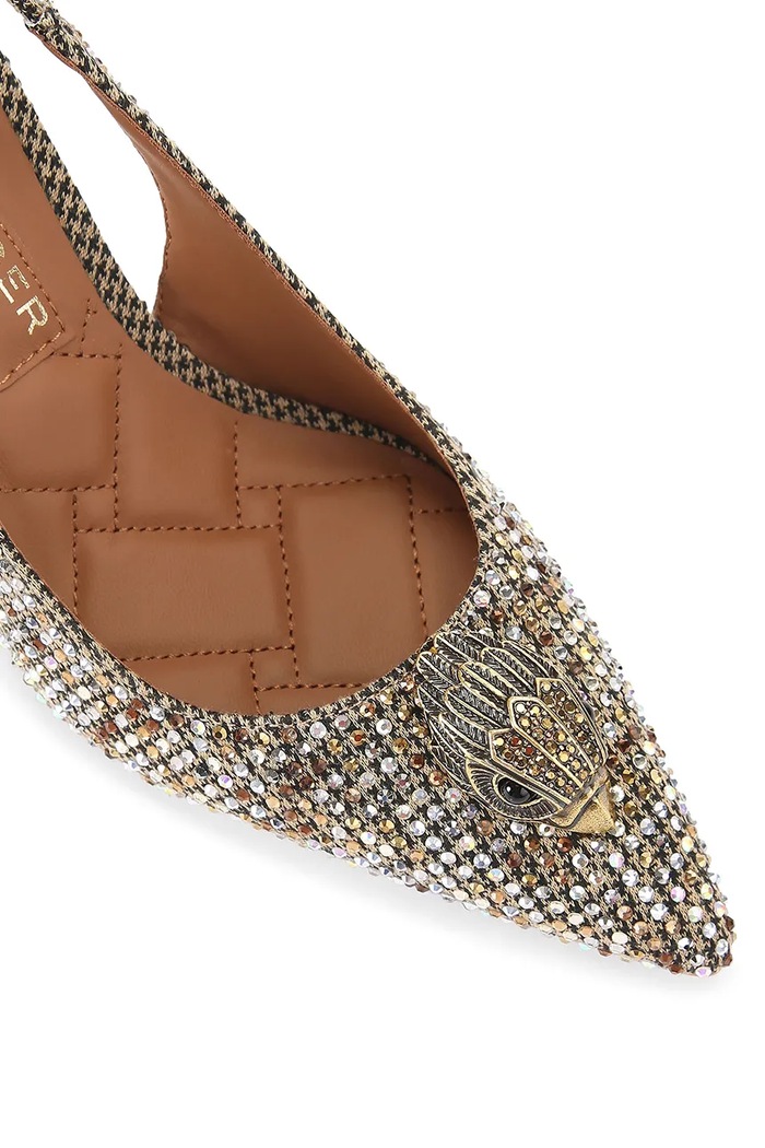 Kurt Geiger London szpilki Belgravia High Sling Beige Comb beżowy 3422843609