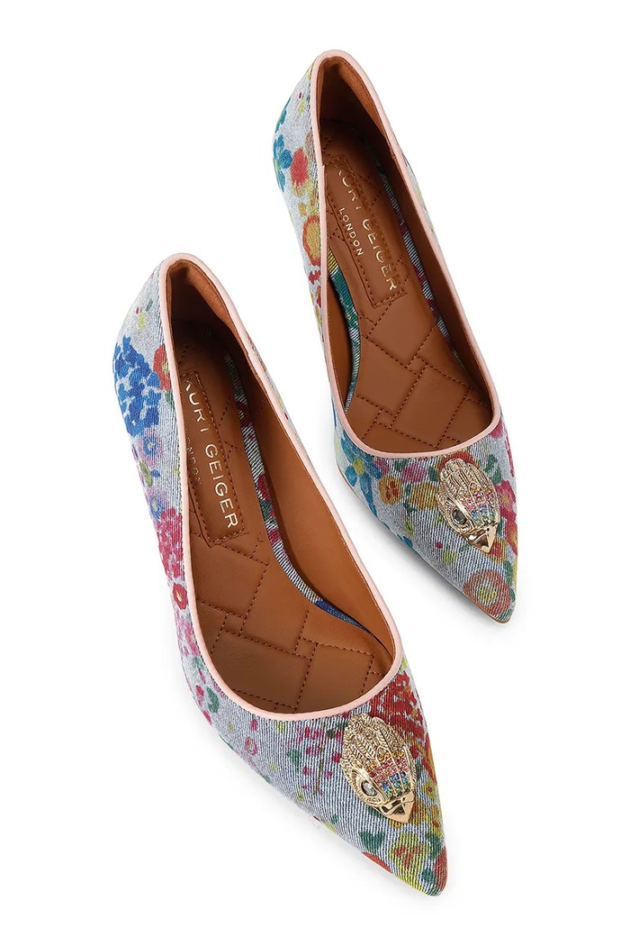 Kurt Geiger London szpilki Belgravia Eagle Court Blue 3939986669 turkusowy AW26