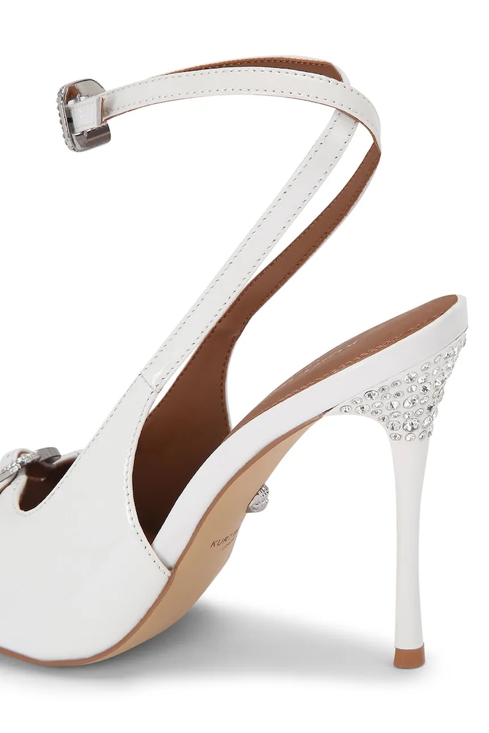 Взуття Kurt Geiger London взуття на шпильці шкіряне Buckle Point Court White 5850210309 білий