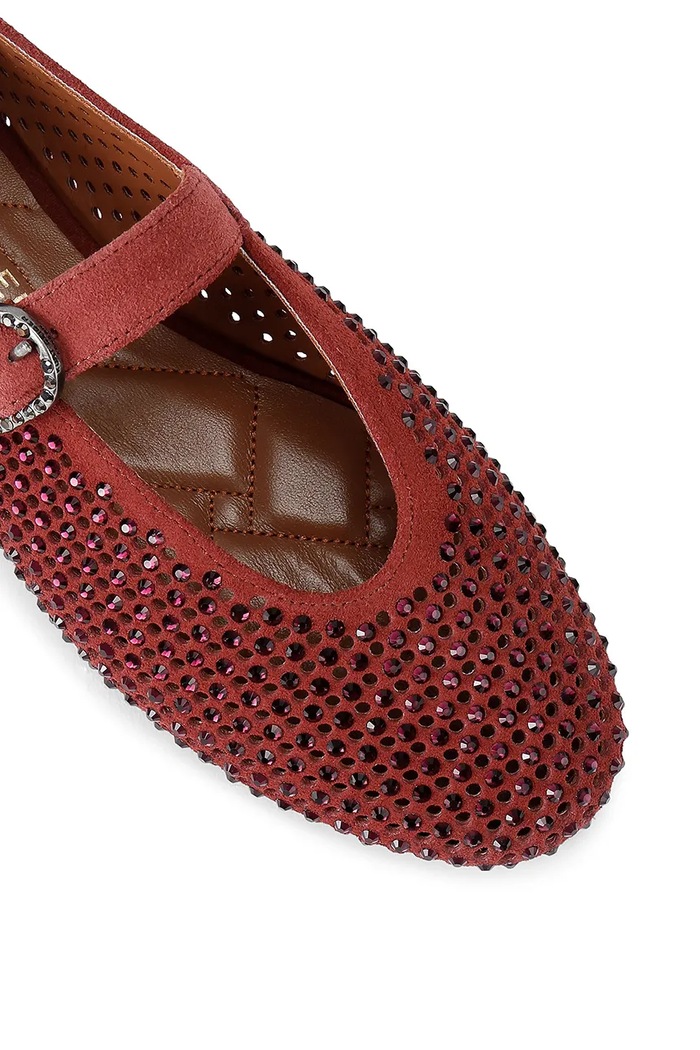 Obuwie Kurt Geiger London baleriny skórzane Mayfair Ballet Flat Wine 2656354209 bordowy