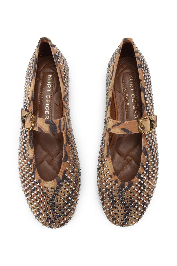 Kurt Geiger London baleriny zamszowe Mayfair Ballet Flat 2656346209 brązowy AW26