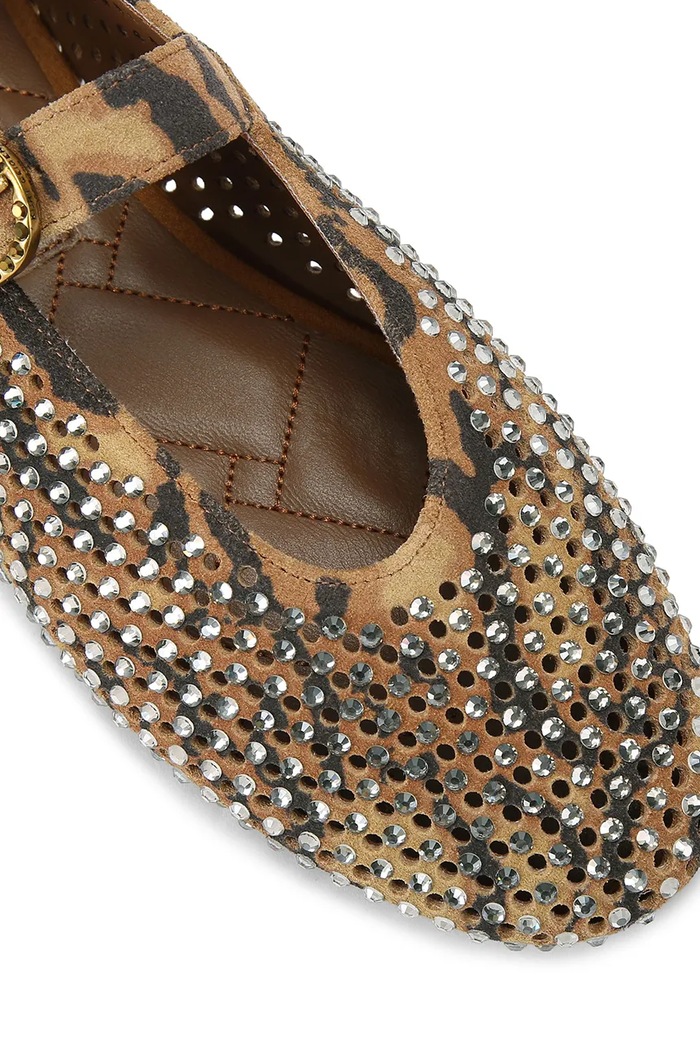 Obuwie Kurt Geiger London baleriny zamszowe Mayfair Ballet Flat 2656346209 brązowy