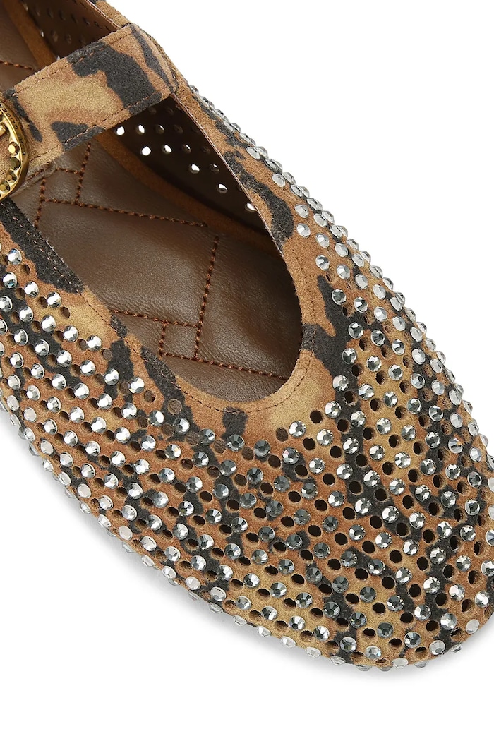 Obuwie Kurt Geiger London baleriny zamszowe Mayfair Ballet Flat 2656346209 brązowy