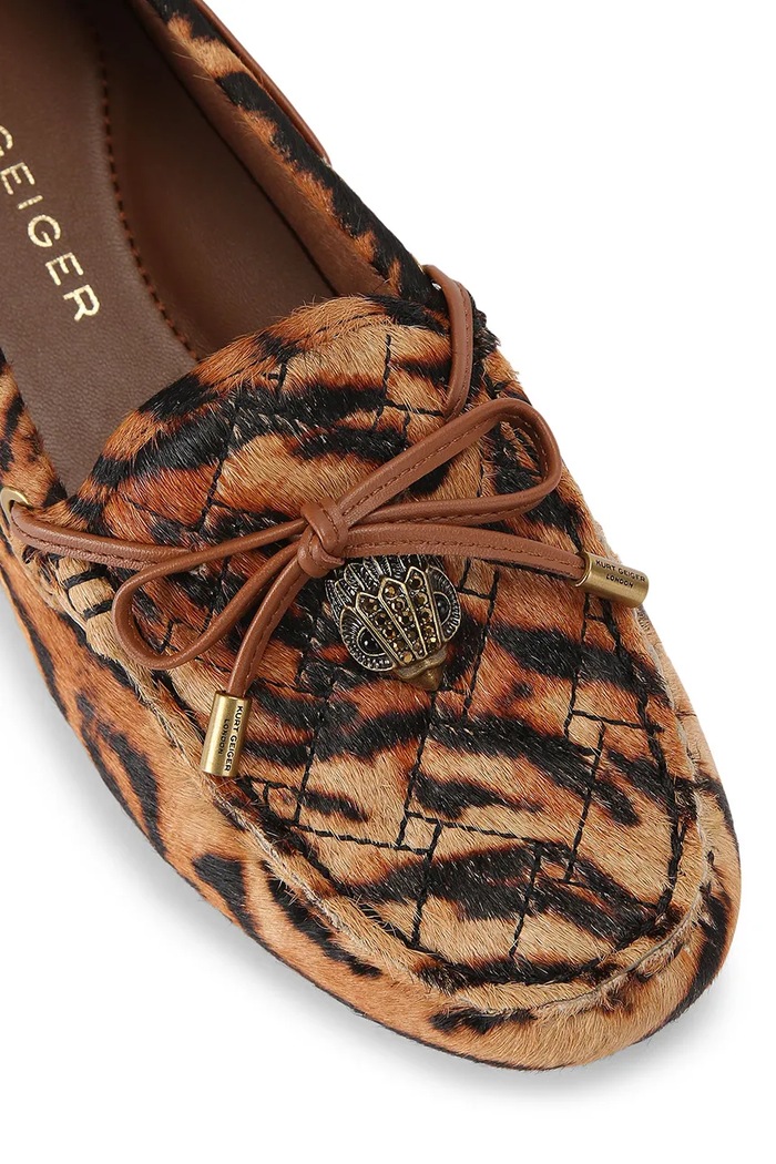 Kurt Geiger London mokasyny damskie zamszowe Eagle Moccasin Camel brązowy 9790846289