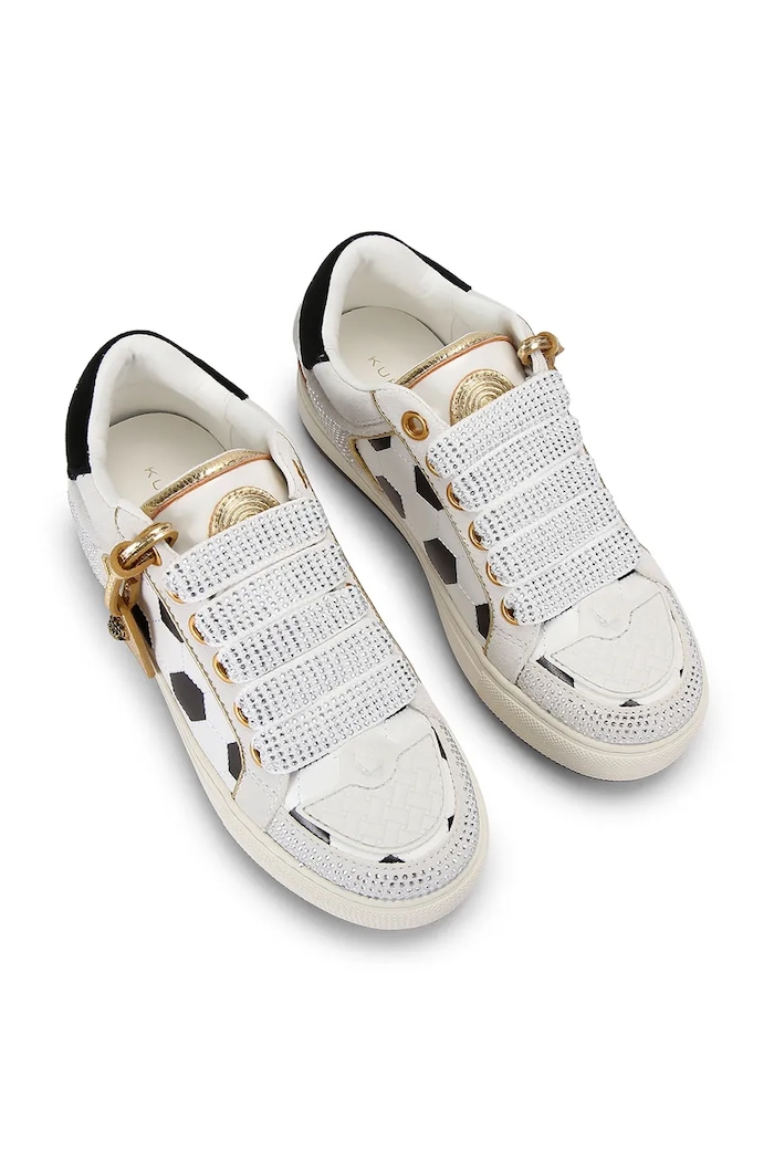 Kurt Geiger London Southbank Footy White/Blk sneakersy dziecięce skórzane 5853413129 biały AW26