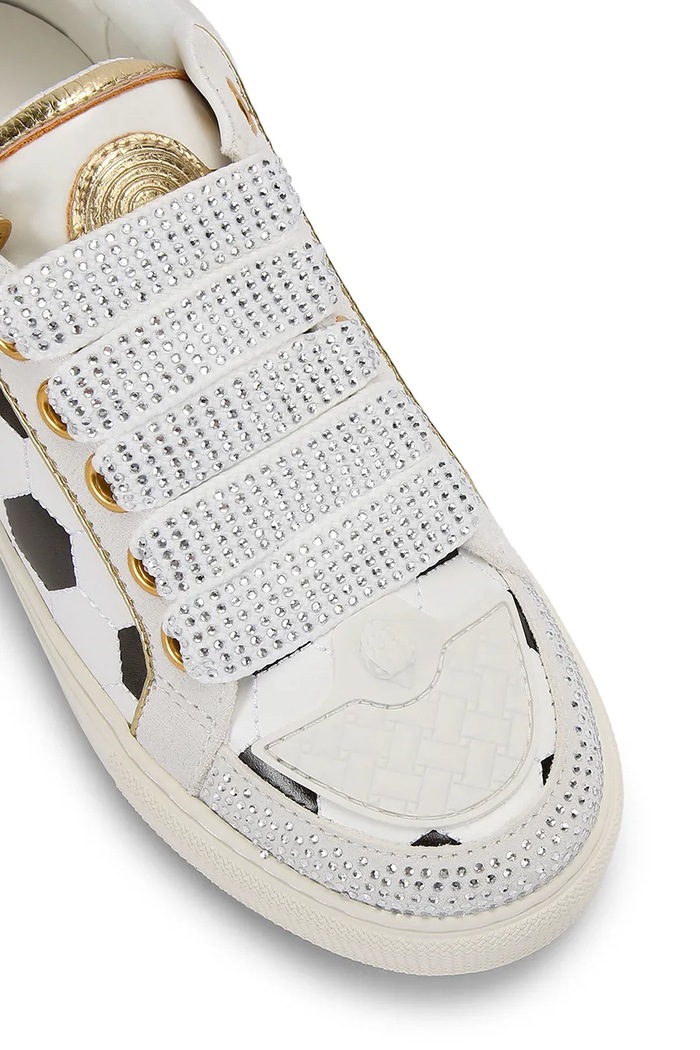 Obuwie Kurt Geiger London Southbank Footy White/Blk sneakersy dziecięce skórzane 5853413129 biały
