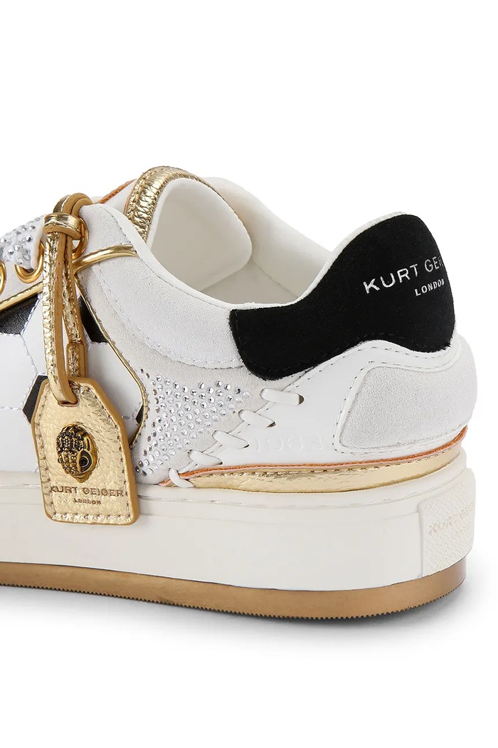 Kurt Geiger London Southbank Footy White/Blk sneakersy dziecięce skórzane biały 5853413129