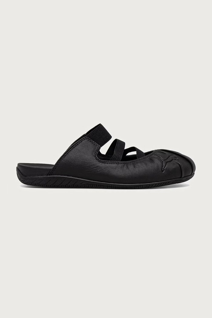 Puma klapki skórzane Speedcat Mule 409618 czarny AW26