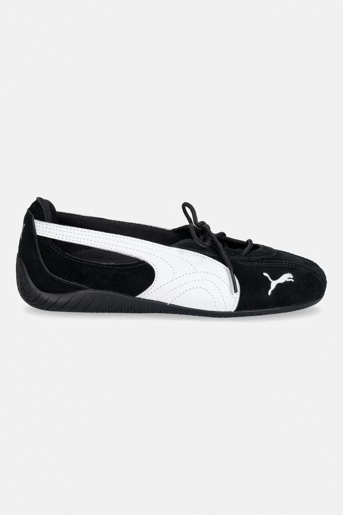 Puma baleriny skórzane Speedcat Ballet Nova 408340 czarny AW26