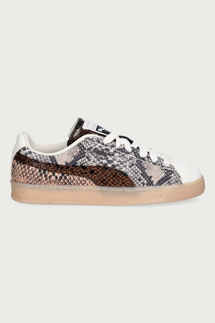 Puma Suede Snake sneakersy damskie skórzane 408329 beżowy AW26