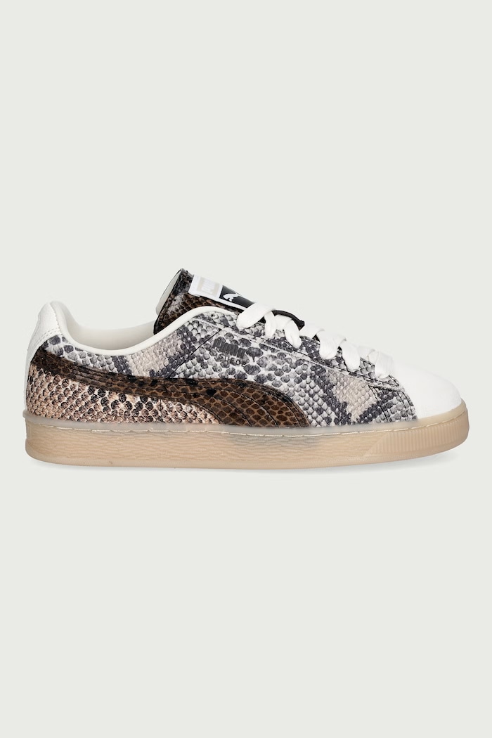 Puma Suede Snake sneakersy damskie skórzane 408329 beżowy AW26