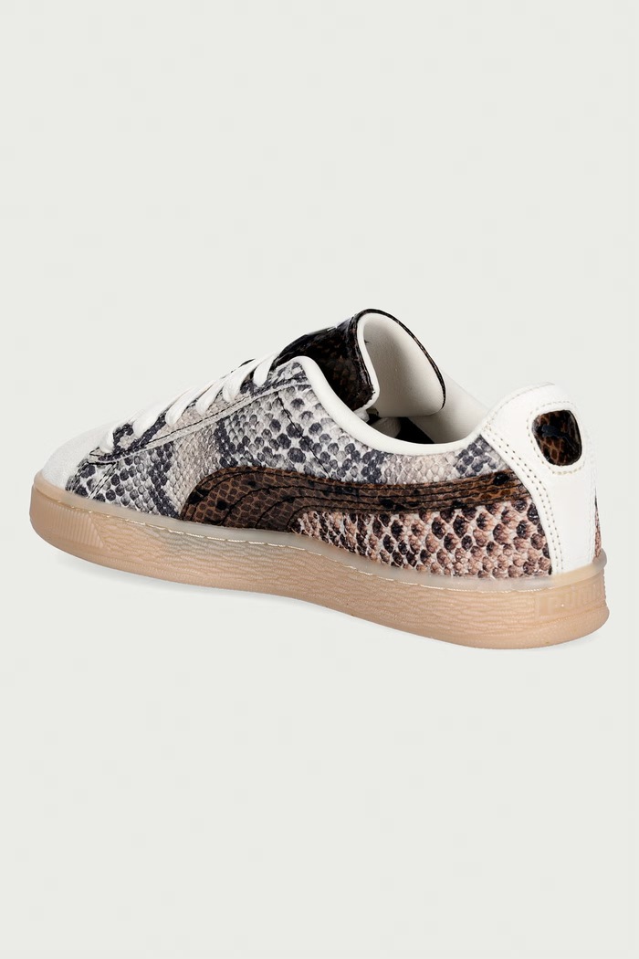 Obuwie Puma Suede Snake sneakersy damskie skórzane 408329 beżowy