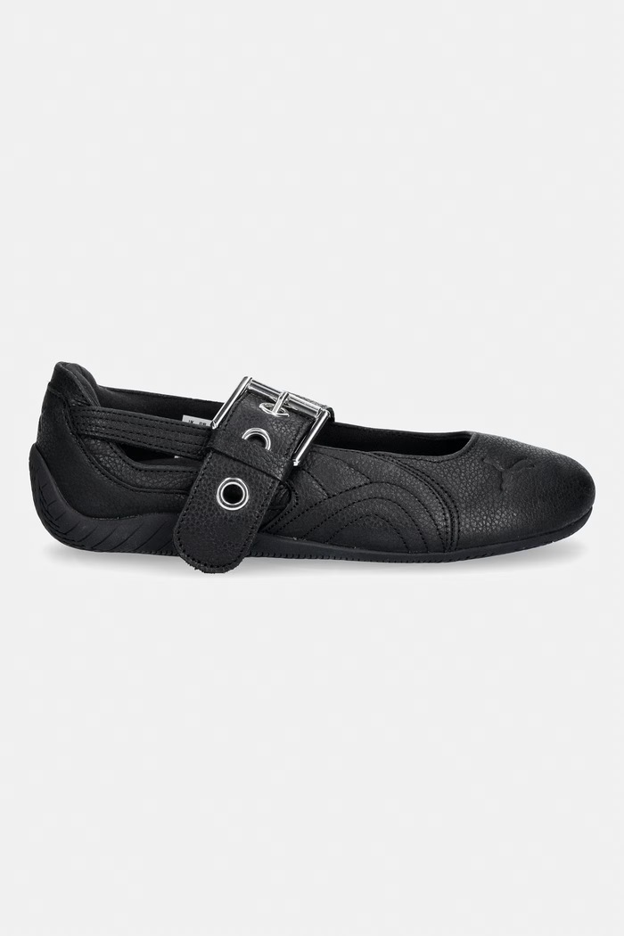 Puma baleriny skórzane Speedcat Ballet Dress-Up 408054 czarny AW26
