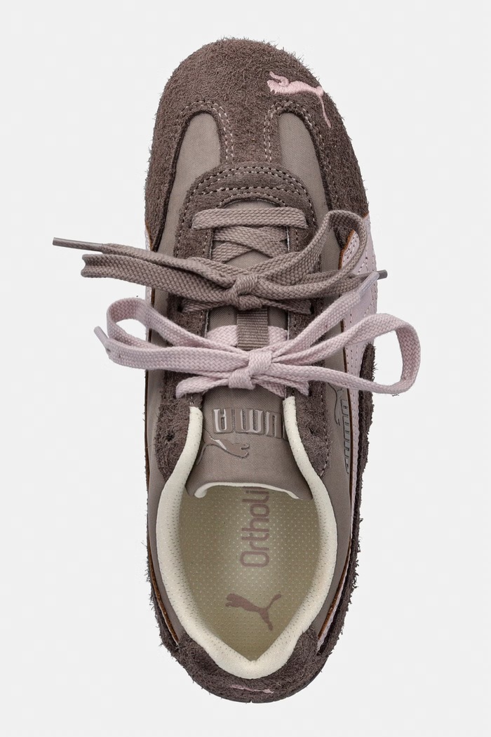 Puma Speedcat Brushed Luxe sneakersy damskie skórzane brązowy 407672