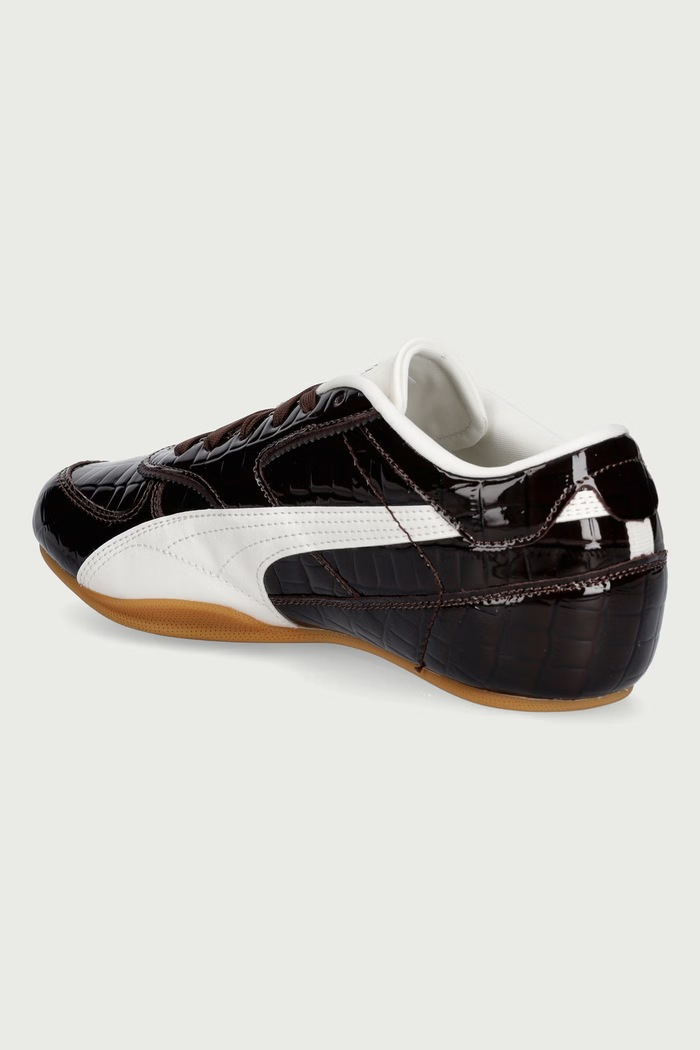 Obuwie Puma Bella Mina Croc sneakersy damskie 407668 brązowy