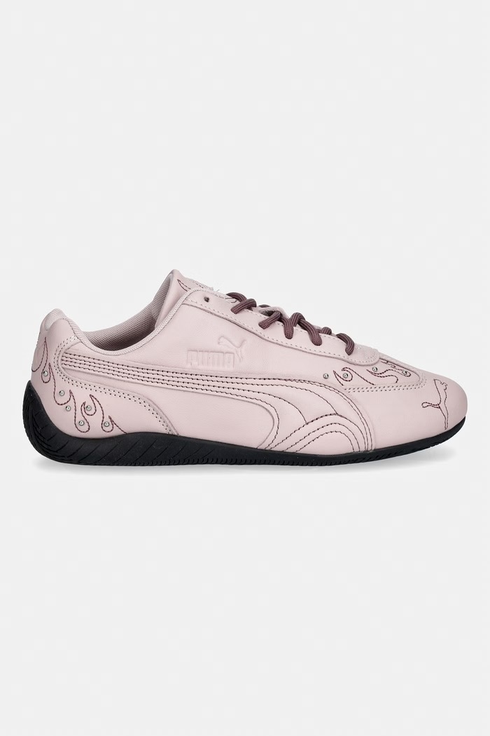Puma Speedcat Embellished sneakersy damskie skórzane 407256 fioletowy AW26
