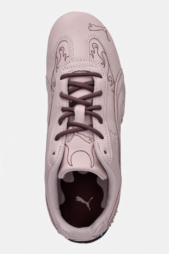 Puma Speedcat Embellished sneakersy damskie skórzane fioletowy 407256