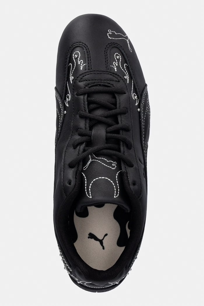 Puma Speedcat Embellished sneakersy damskie skórzane czarny 407256