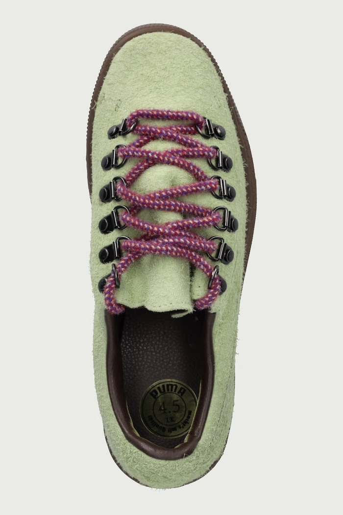 Suede Hike sneakersy damskie skórzane Puma 407166 zielony