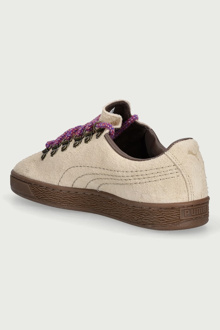 Obuwie Puma Suede Hike sneakersy damskie skórzane 407166 beżowy