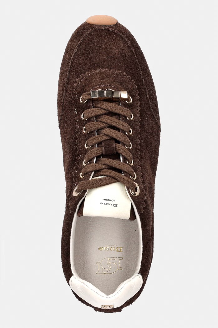 Dune London EVALINNA sneakers dámske semišové hnedá 2026510780013330