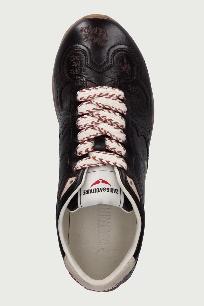 ZV Dance sneakers γυναικεία δερμάτινα Zadig&Voltaire SWSN01670 καφέ