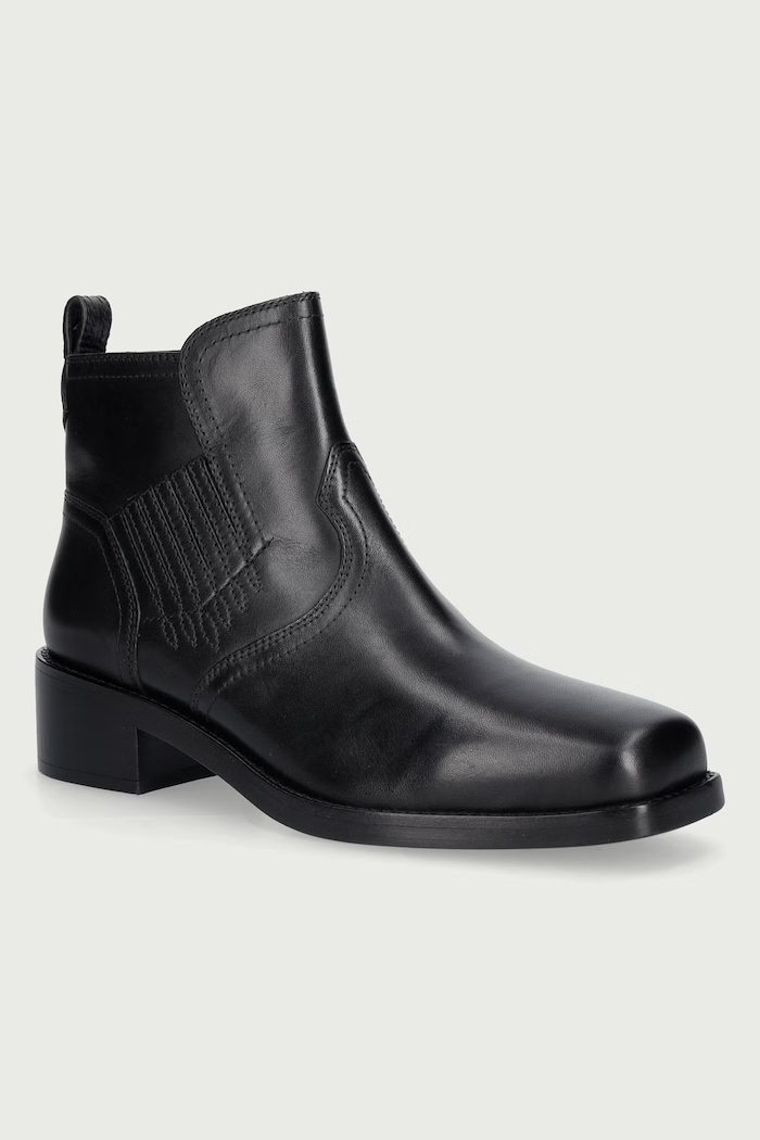 Zadig&Voltaire Μποτάκια Γυναικεία δερμάτινα Igata Smooth Cow Skin μαύρο SWCT02167