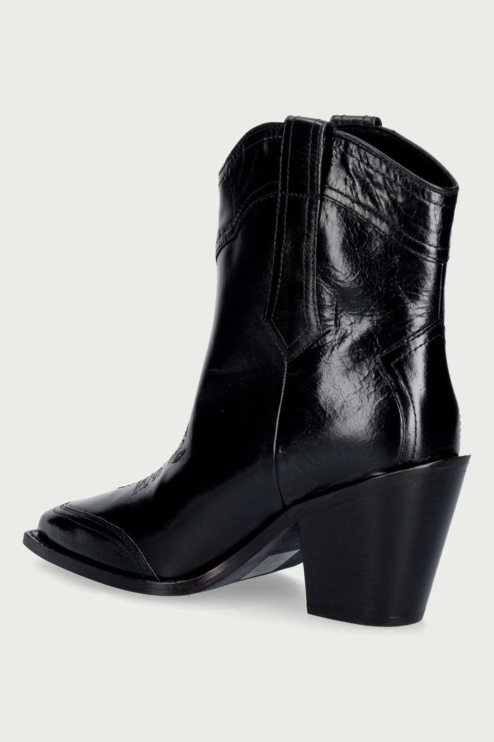 Obuća Zadig&Voltaire Kaubojske čizme za žene od kože Cara Spazzo SWCT02145 crna