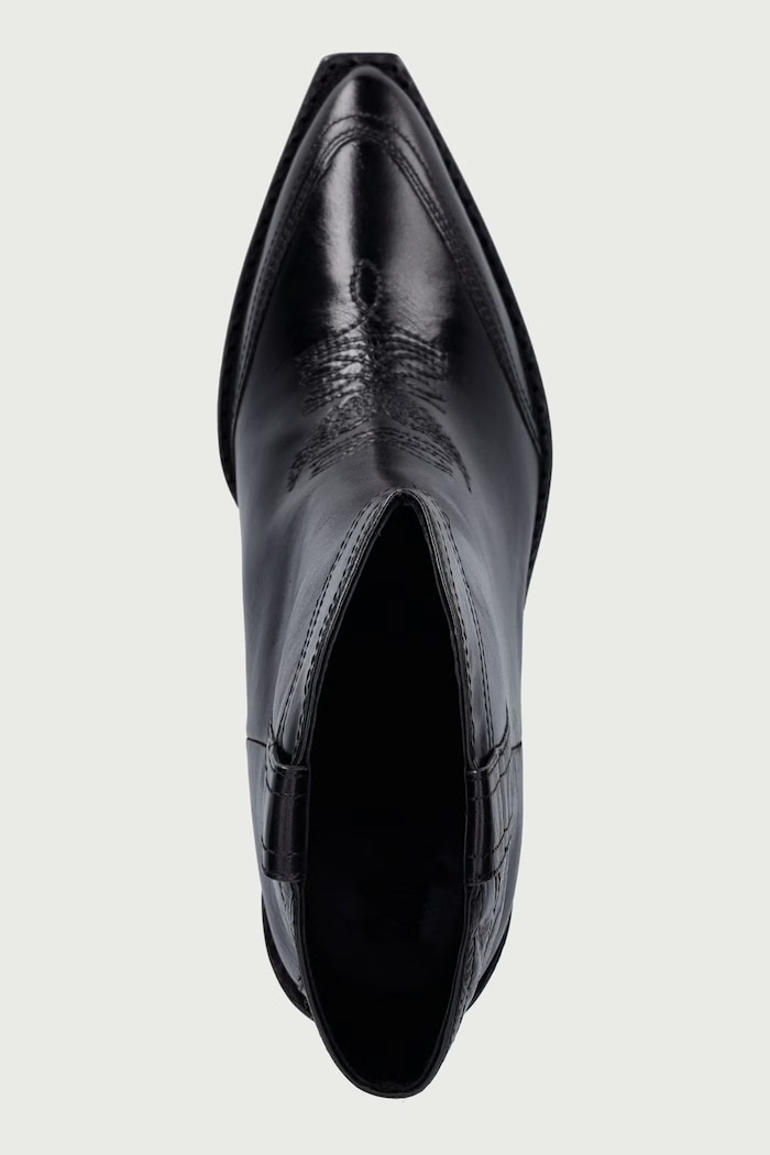 Cizme cowboy pentru femei din piele Cara Spazzo Zadig&Voltaire SWCT02145 negru