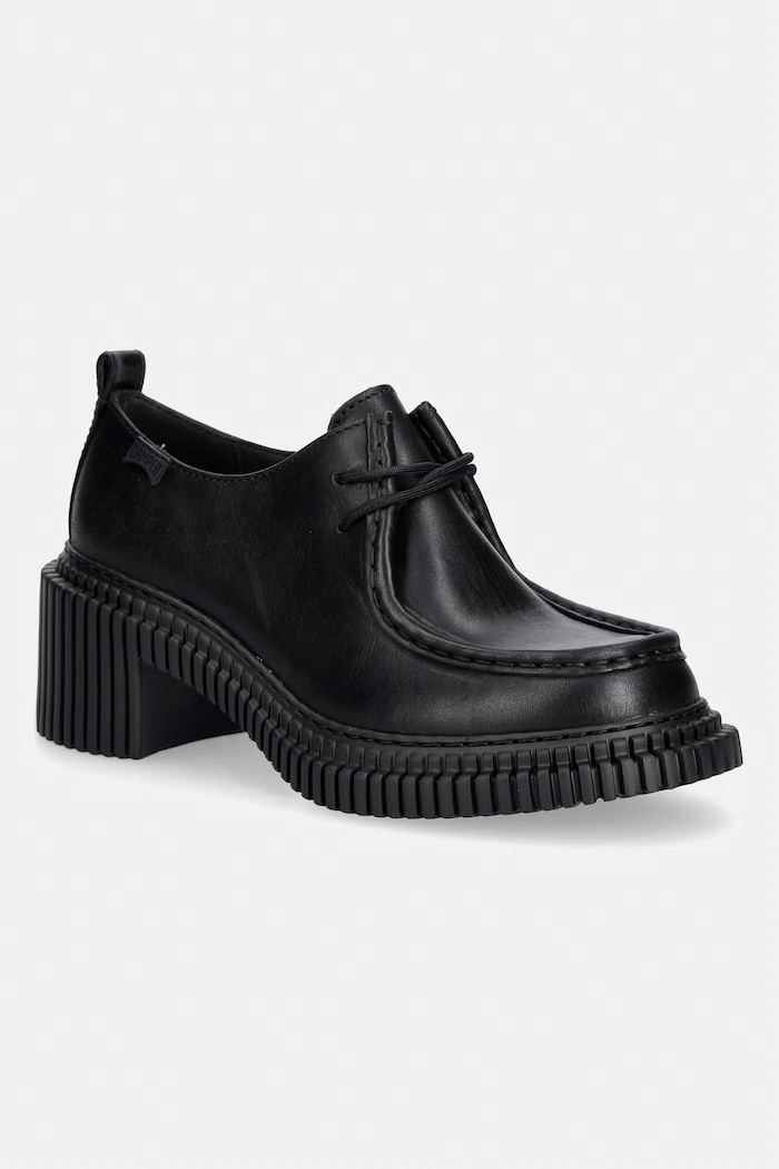 Camper Polobotky na sloupku kožené Pix London černá K201961.001