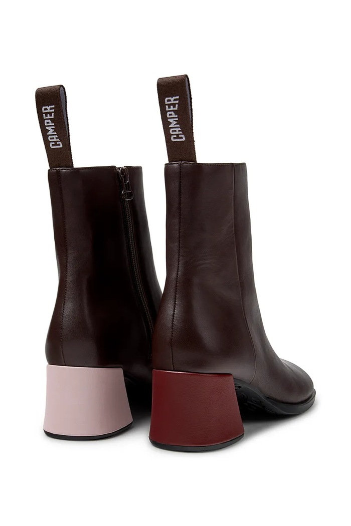 Camper Členkové čižmy dámske kožené TWS K400798.011 hnedá AW26