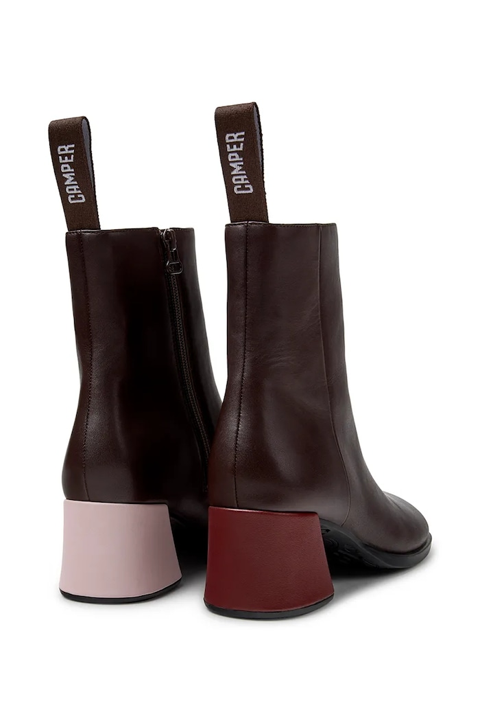 Camper Členkové čižmy dámske kožené TWS K400798.011 hnedá AW26