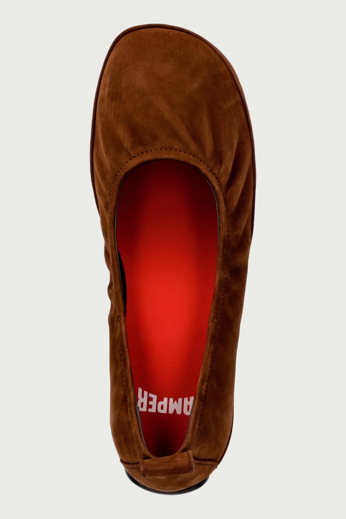 Обувки с ток от велур Right Left Camper K201976.004 кафяв