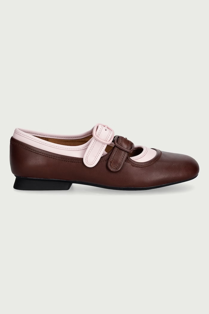 Camper Baleriny skórzane Casi Myra K201952.003 brązowy AW26