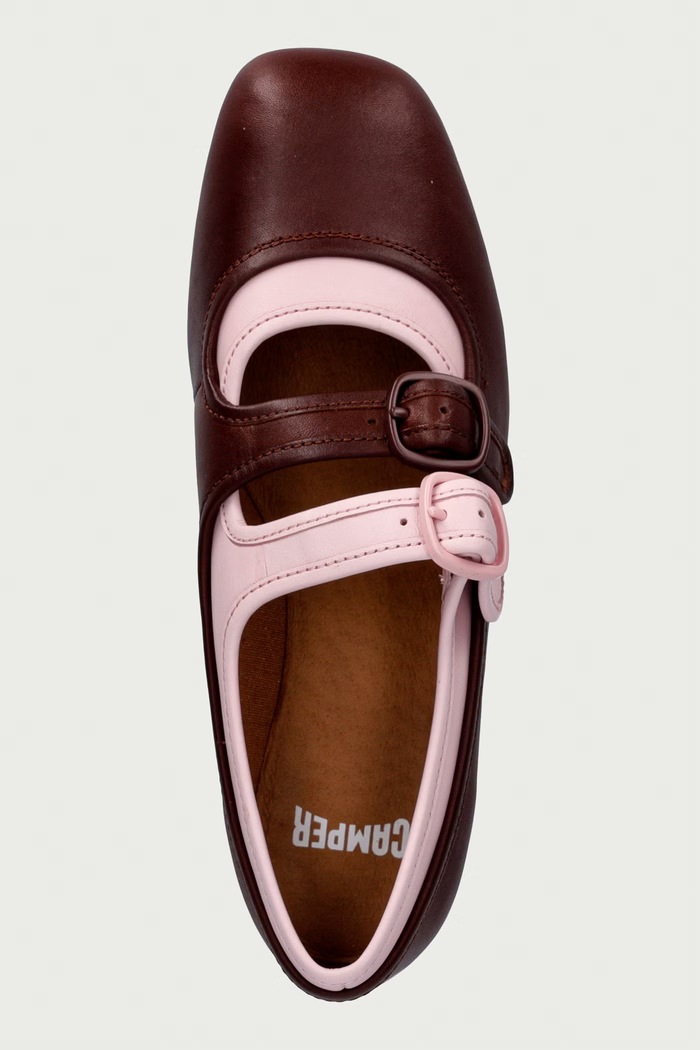 Camper μπαλαρίνες δερμάτινες Casi Myra καφέ K201952.003