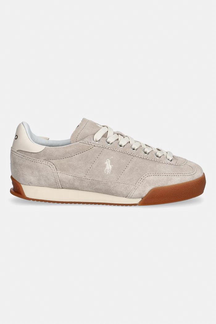 Polo Ralph Lauren SUEDE-HETHER PP-SK-LTL sneakersy na płaskim obcasie damskie skórzane 804P18219001 beżowy AW26