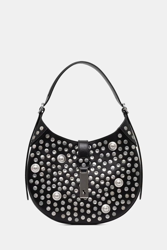Polo Ralph Lauren torebka crossbody damska skórzana czarny 428P14807001