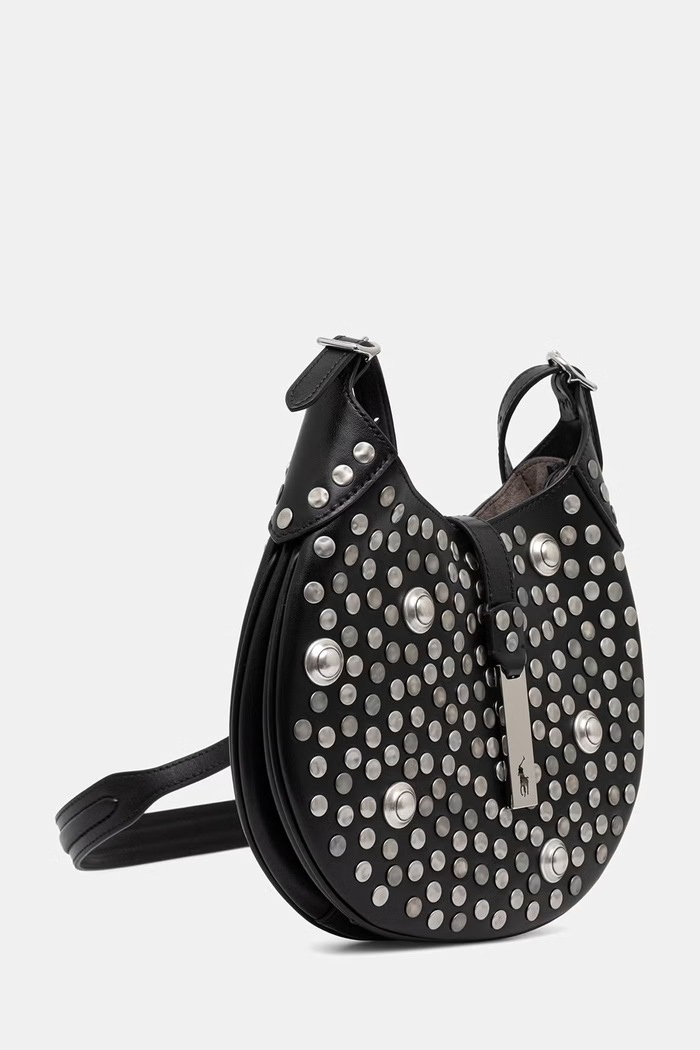 Polo Ralph Lauren torebka crossbody damska skórzana 428P14807001 czarny AW26