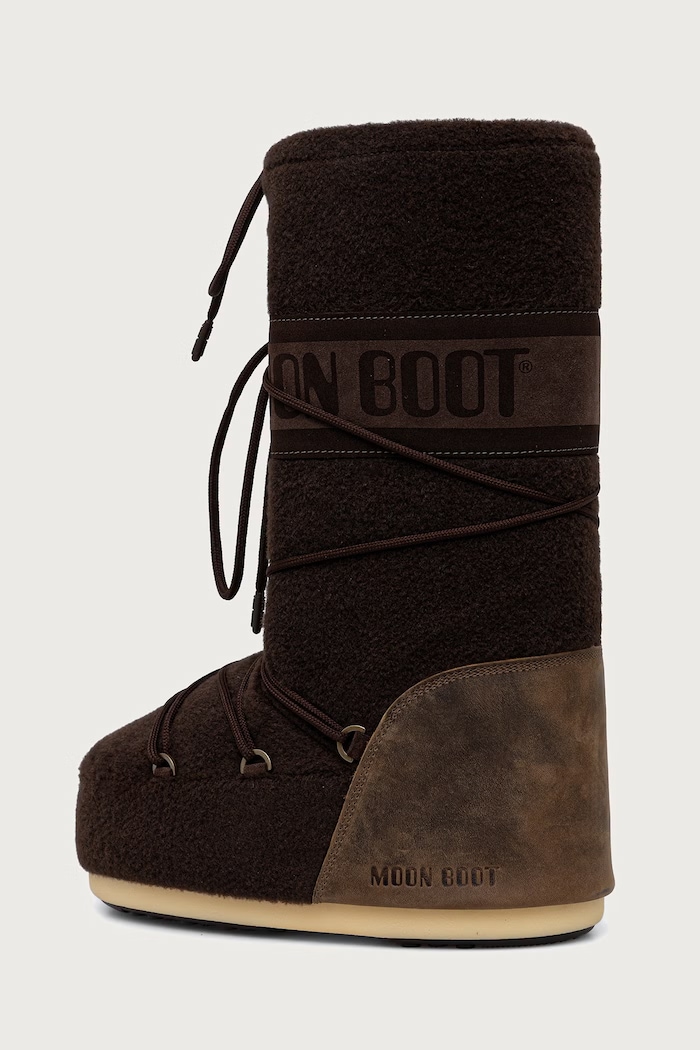 Παπούτσια Moon Boot MB ICON NUBUCK FELT μπότες χιονιού Γυναικεία 80D1403230.M010 καφέ