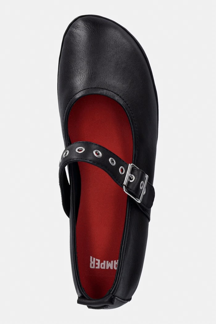 Camper μπαλαρίνες δερμάτινες Right Nina μαύρο K201962.001