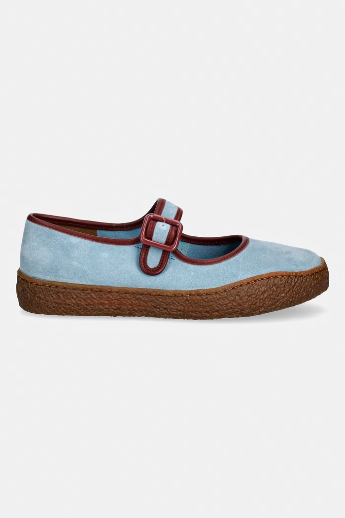 Camper baleriny zamszowe Peu Tereno K201825.008 niebieski AW26