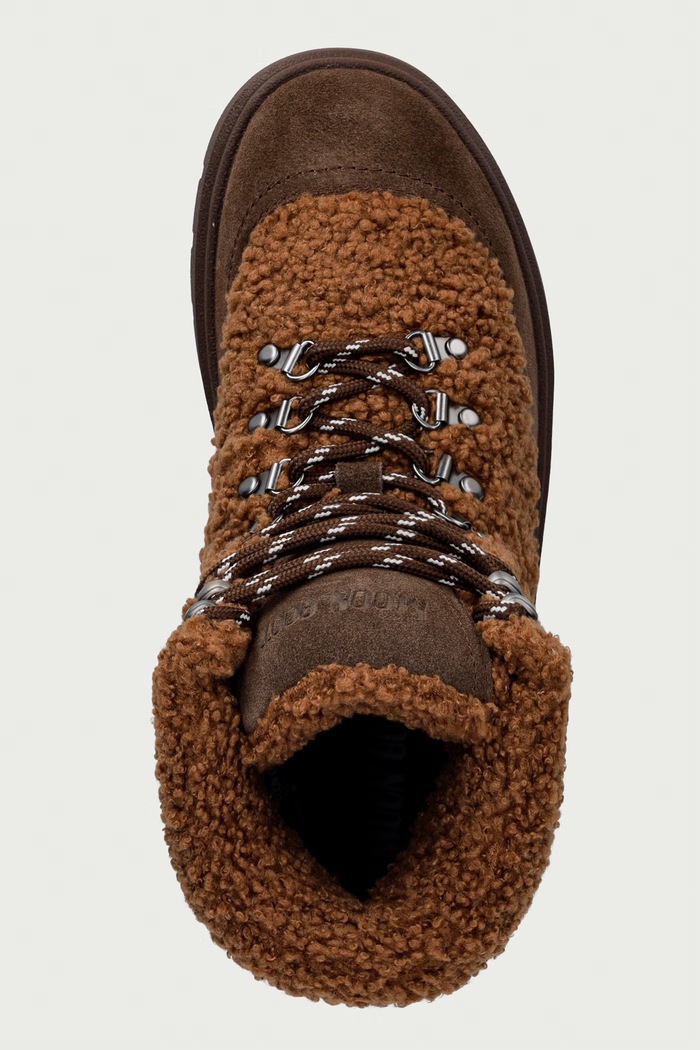 Moon Boot MB COMBAT BOOT FLEECE μπότες χιονιού Γυναικεία καφέ 80D2520030.MM20