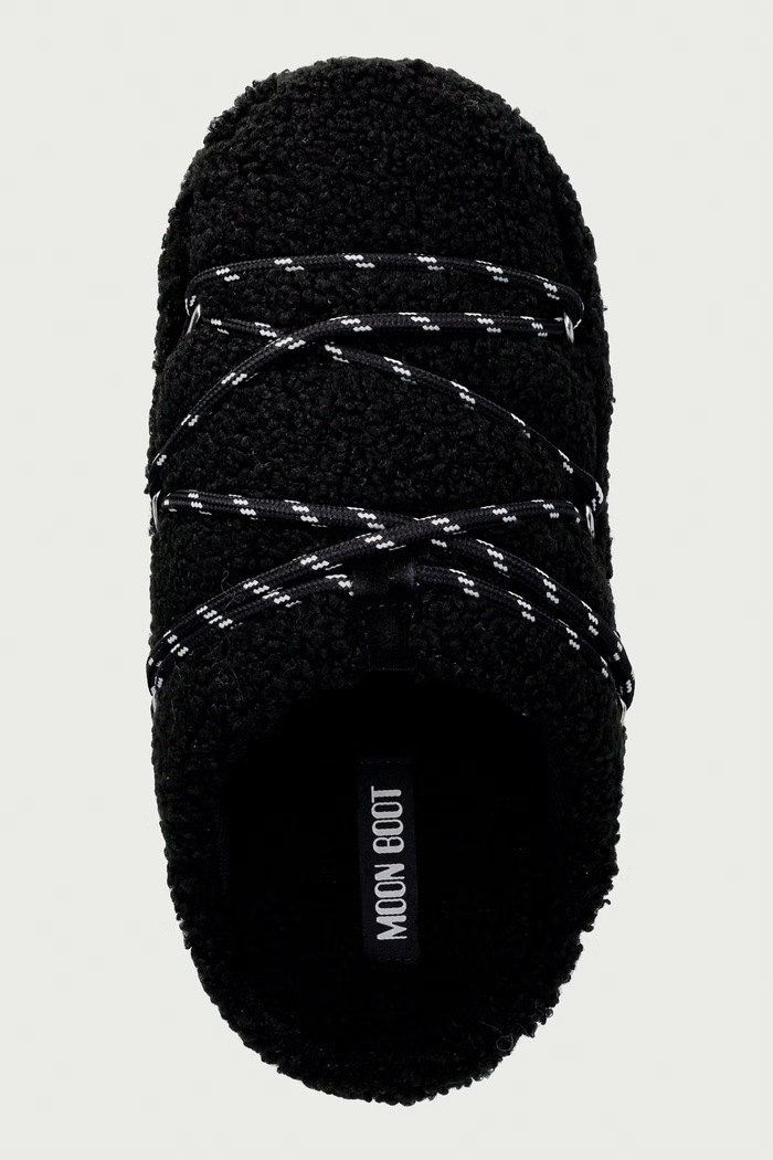 Copati ženski MB TEDDY SLIPPER Moon Boot 80D2410040.N001 črna