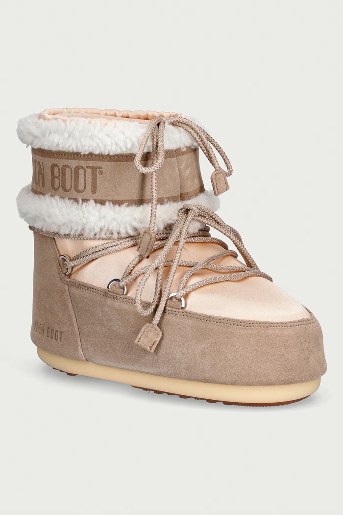 Moon Boot MB ICON LOW PEARLY PLUS stivali da neve da donna beige 80D1409910.JL01